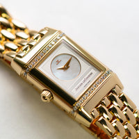 Jaeger-LeCoultre Duo Face Ladies 21mm Reverso 18ky Diamonds MOP