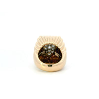 David Webb Diamond Cluster 18k/Plat Ring Sz 6.5