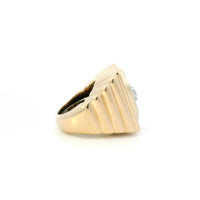 David Webb Diamond Cluster 18k/Plat Ring Sz 6.5