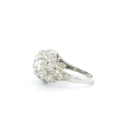 2.08ct I VS2 Platinum Vintage Floral Engagement ring with Diamond Side Stones