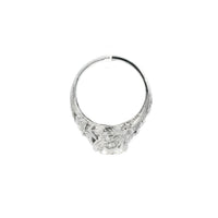 2.08ct I VS2 Platinum Vintage Floral Engagement ring with Diamond Side Stones