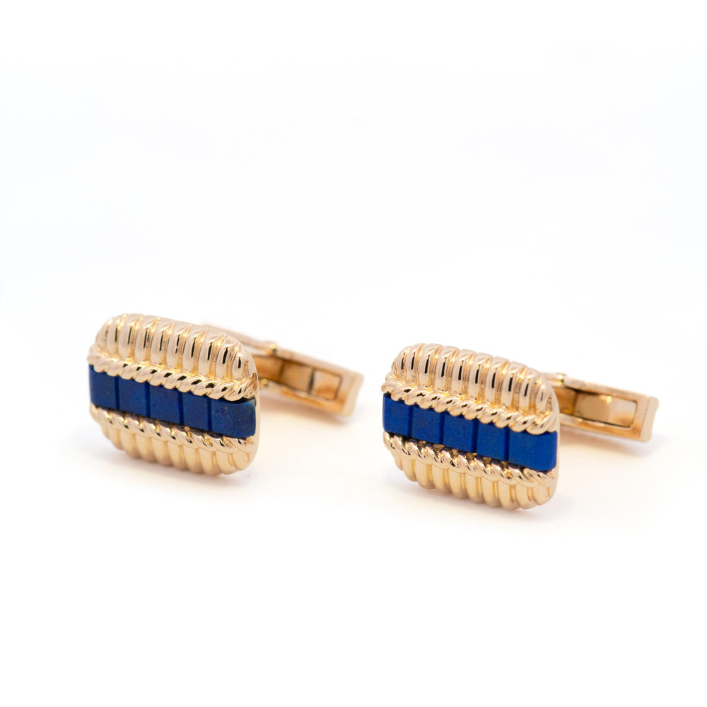 Tiffany & Co 18k YG and Lapis Lazuli Cufflinks