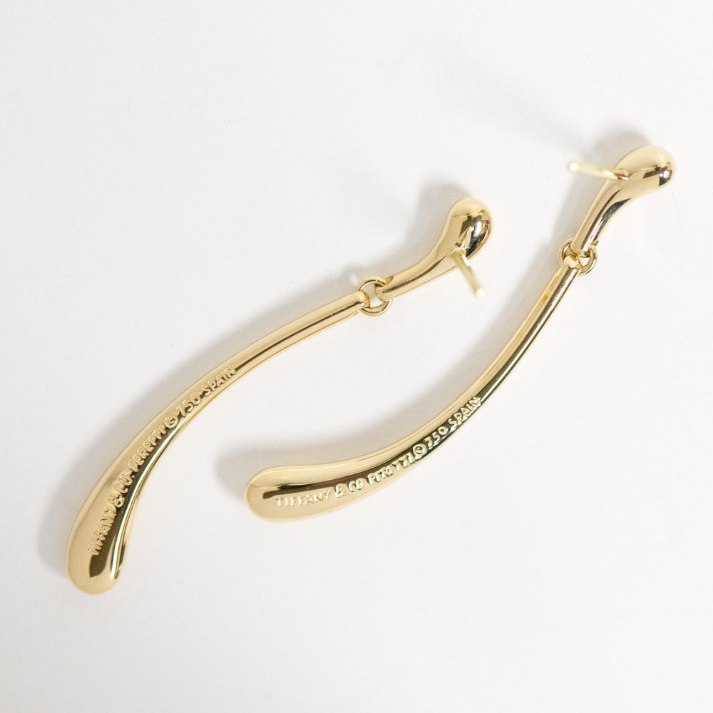 Tiffany & Co 18k YG Peretti Drop Earrings