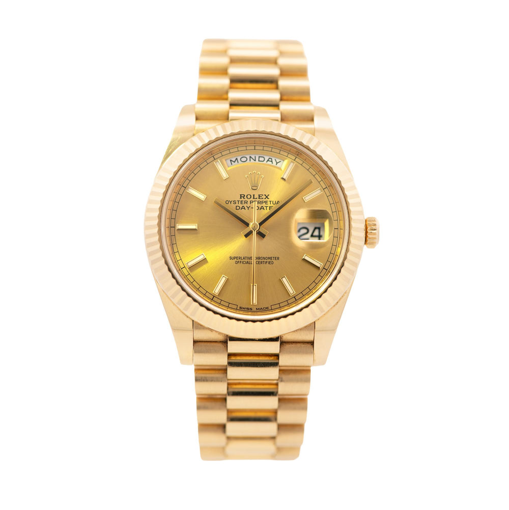 Rolex 40mm Day-Date 18k YG 228238 card