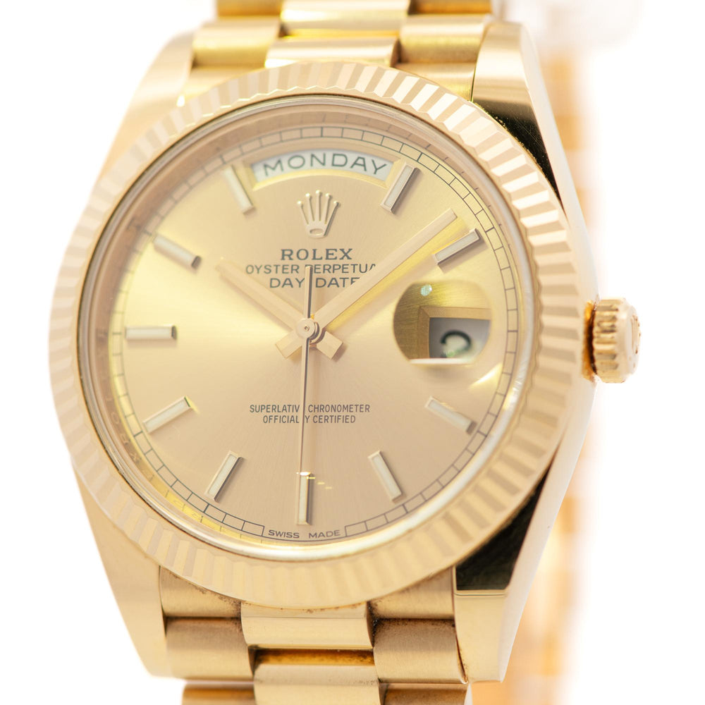 Rolex 40mm Day-Date 18k YG 228238 card