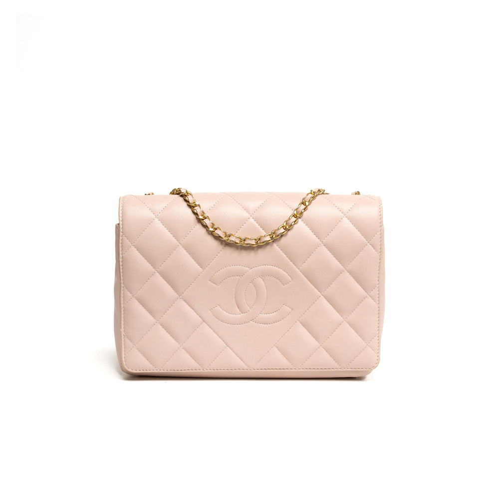 Chanel Pink Quilted Flap CC Crossbody Handbag