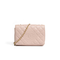 Chanel Pink Quilted Flap CC Crossbody Handbag