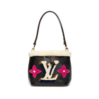Louis Vuitton NeoNoe Leather and Monongram Teddy Shearling MM
