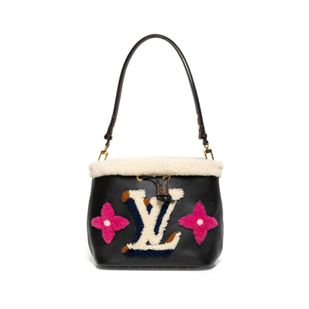 Louis Vuitton NeoNoe Leather and Monongram Teddy Shearling MM