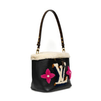 Louis Vuitton NeoNoe Leather and Monongram Teddy Shearling MM