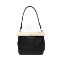 Louis Vuitton NeoNoe Leather and Monongram Teddy Shearling MM