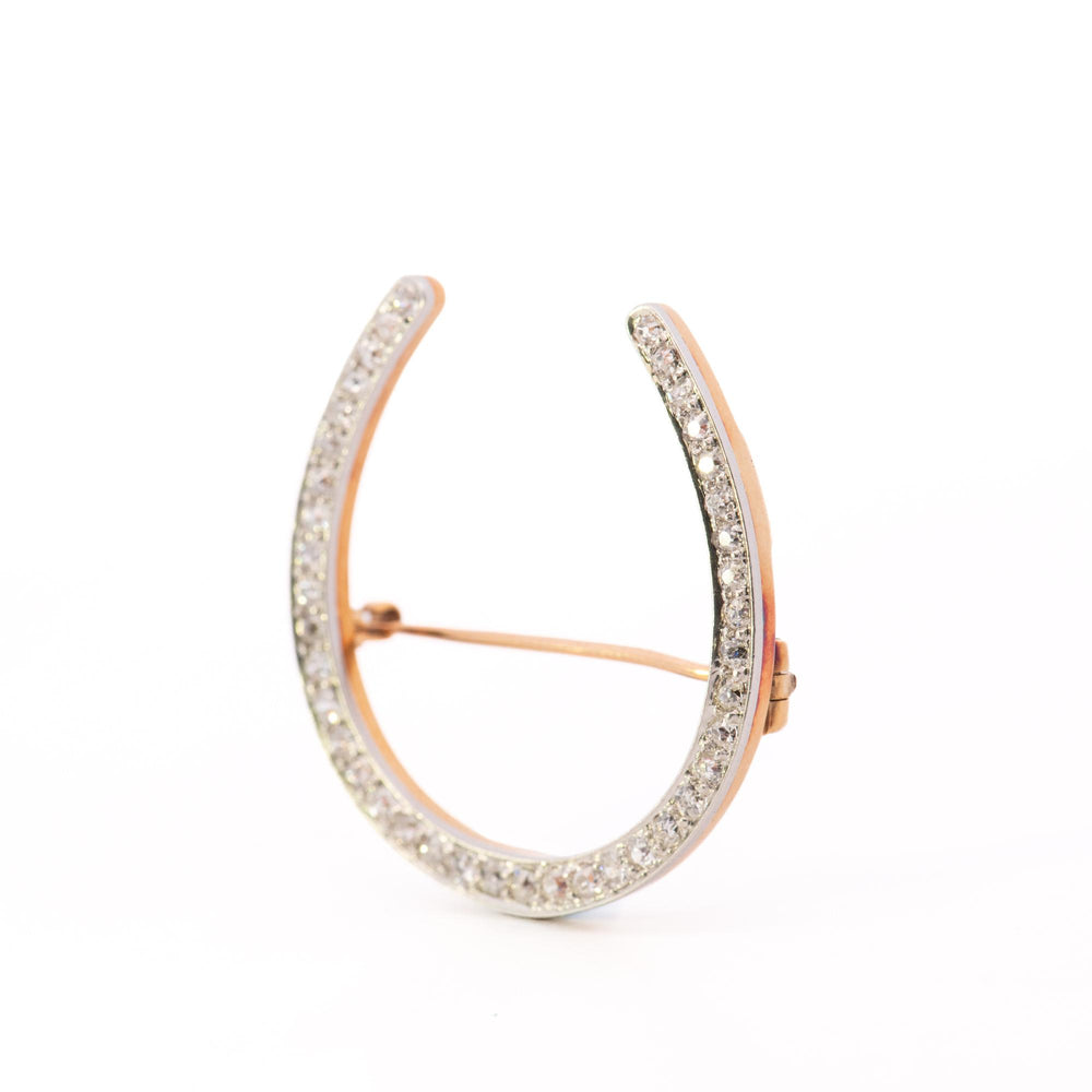 Marcus & Co. 3ct 18ky & Platinum Diamond Horseshoe Pin