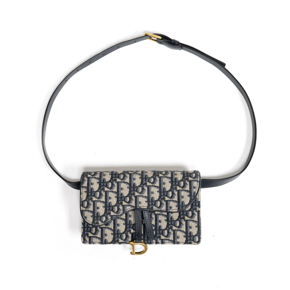 Christian Dior Renew Oblique Jacquard Saddle Belt Bag