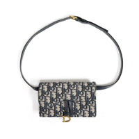 Christian Dior Renew Oblique Jacquard Saddle Belt Bag