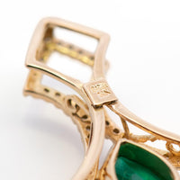 18ky Emerald and Diamond Pendant