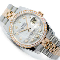 Rolex 36mm Datejust MOP Dia Dial, Dia Bezel 116243 card
