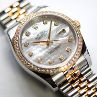 Rolex 36mm Datejust MOP Dia Dial, Dia Bezel 116243 card