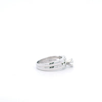 18kw and Platinum Hearts on Fire Center Stone 80 pts Wedding Set