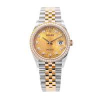 Rolex 36mm Datejust SS/YG Diamond Dial and Bezel 126283RBR
