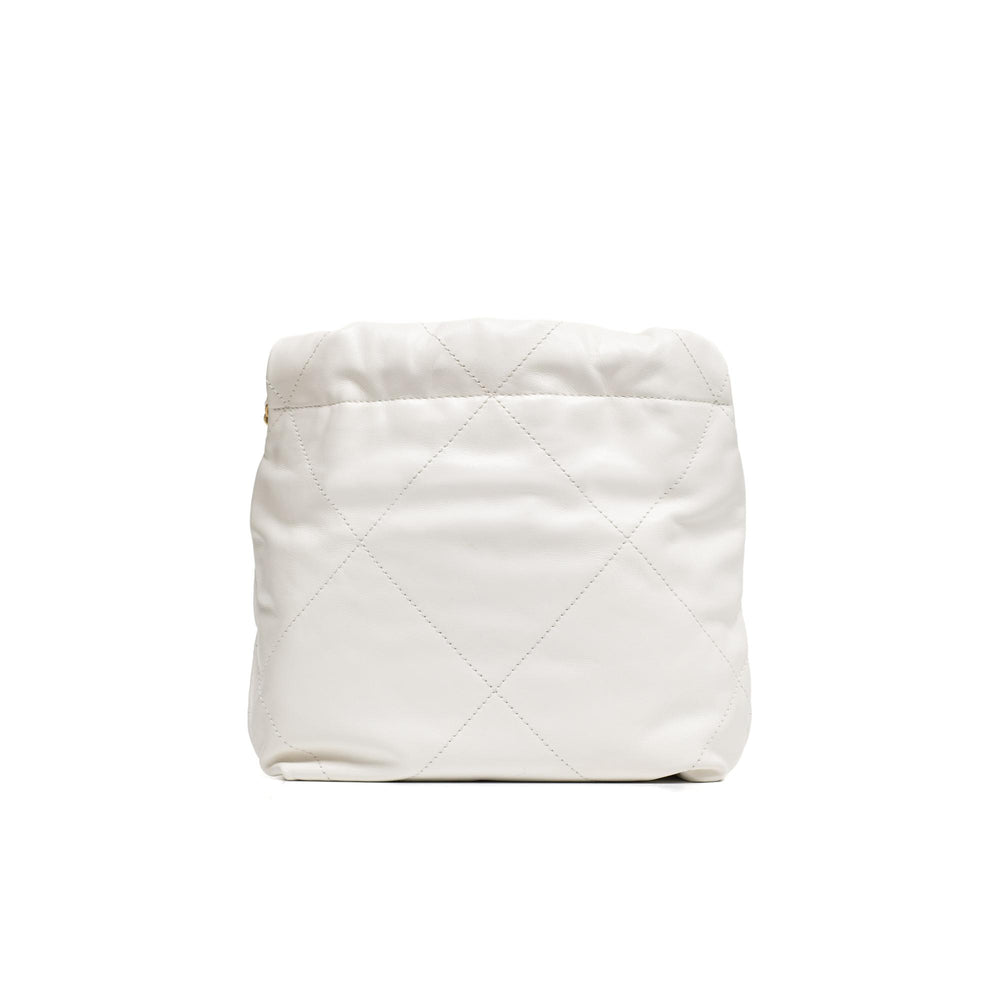 Chanel 22 Mini White Quilted Leather Handbag