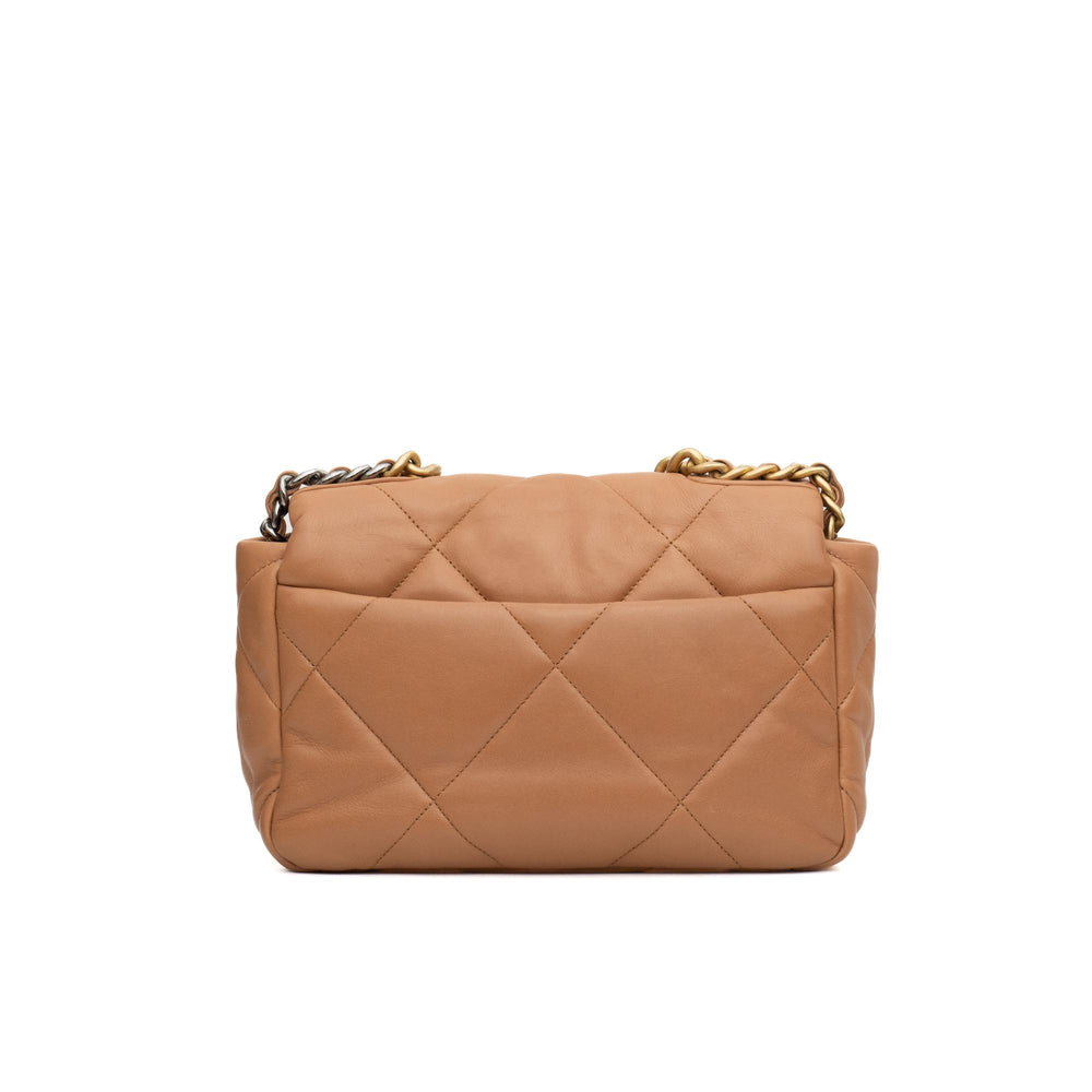 Chanel 19 Small Flap Caramel Brown
