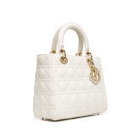 Christian Dior Medium Latte Cannage Lambskin Lady Bag 29-MA-1221
