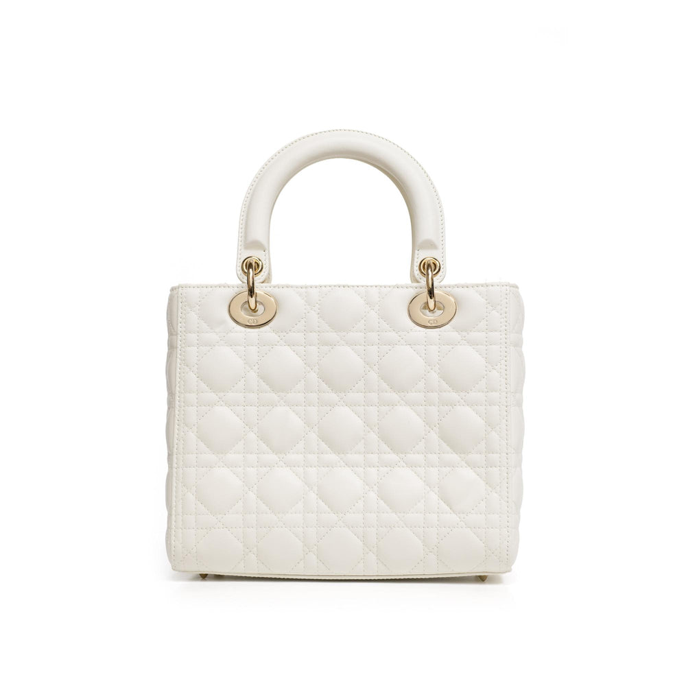 Christian Dior Medium Latte Cannage Lambskin Lady Bag 29-MA-1221