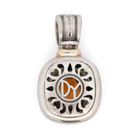 David Yurman Citrine Pendant in Sterling and 14k YG