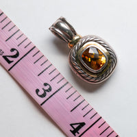 David Yurman Citrine Pendant in Sterling and 14k YG