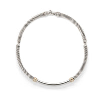 David Yurman Cable Necklace Sterling and 14k YG