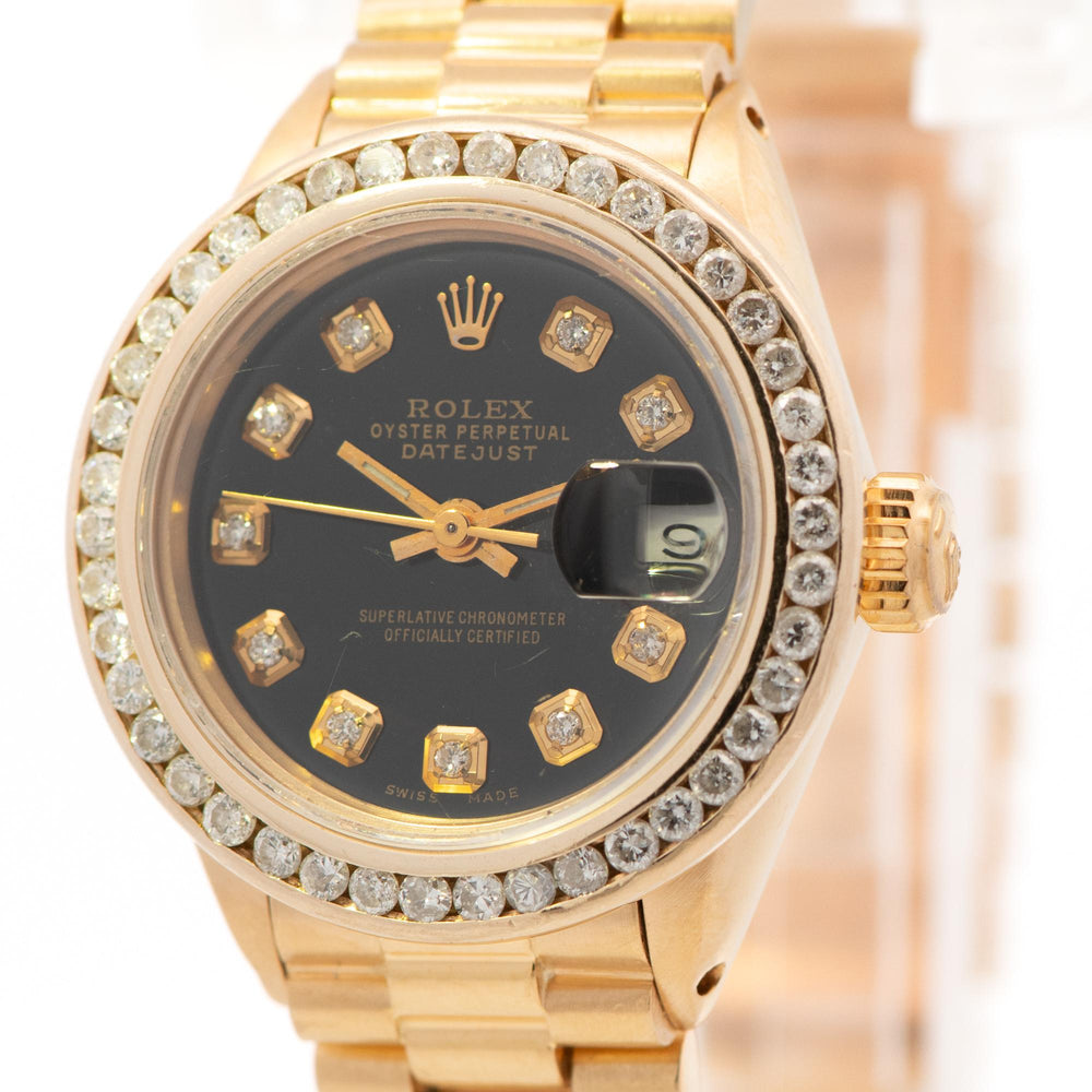 Rolex 26mm Datejust 18k YG Dia Dial & Bezel 6917