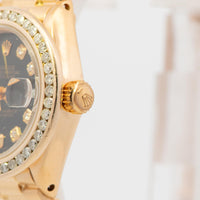 Rolex 26mm Datejust 18k YG Dia Dial & Bezel 6917