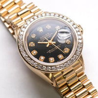 Rolex 26mm Datejust 18k YG Dia Dial & Bezel 6917