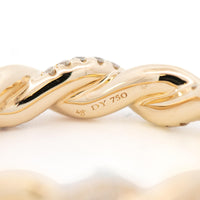 David Yurman twisted rope band ring with Pave Diamonds