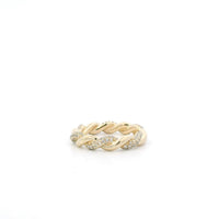 David Yurman twisted rope band ring with Pave Diamonds