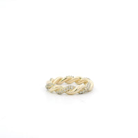 David Yurman twisted rope band ring with Pave Diamonds