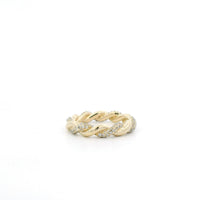 David Yurman twisted rope band ring with Pave Diamonds
