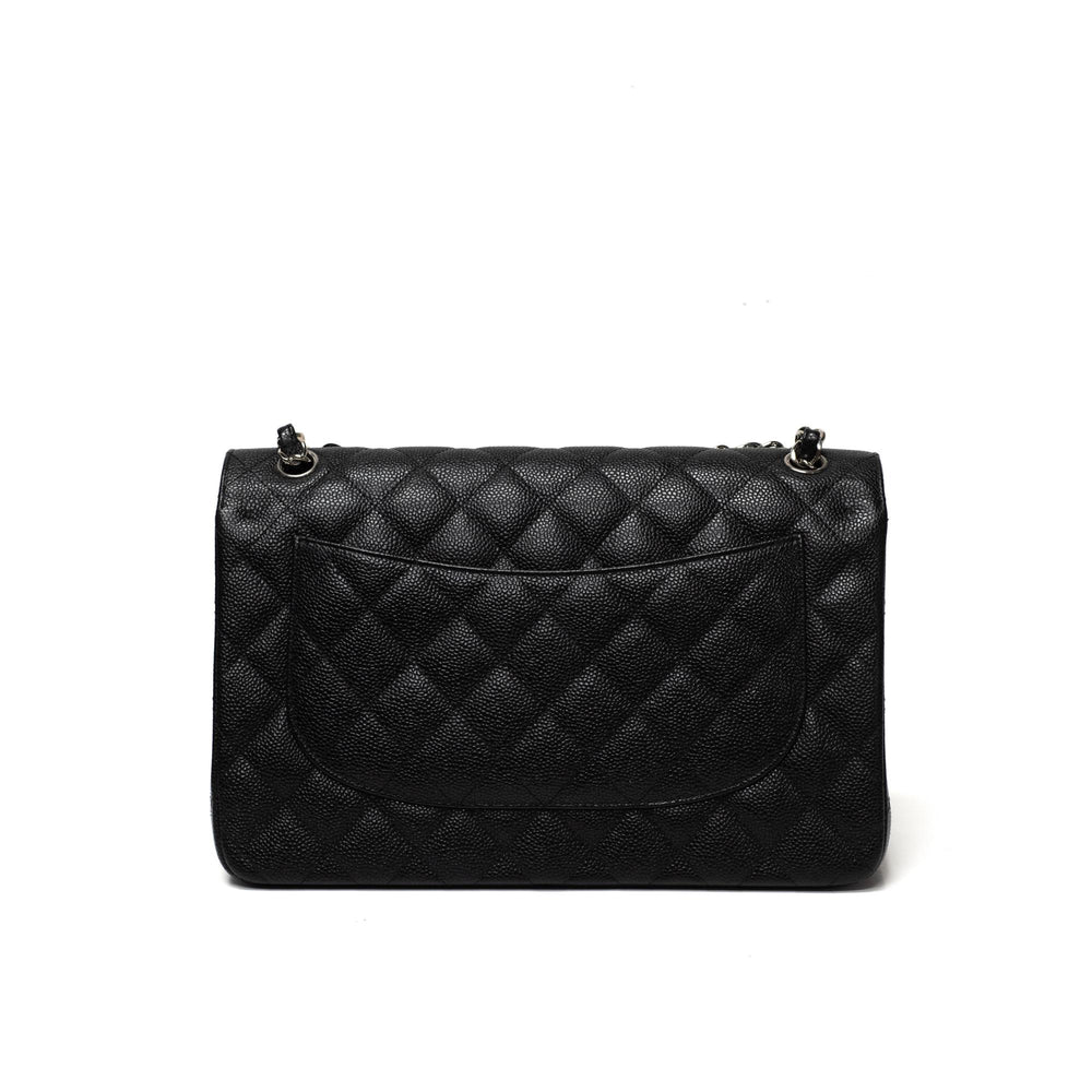 Chanel Black Caviar Jumbo Double Flap