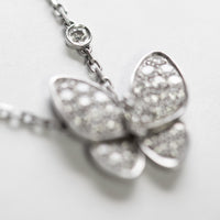 Van Cleef & Arpels Diamond Butterfly Necklace Ref# AR03M400 papers
