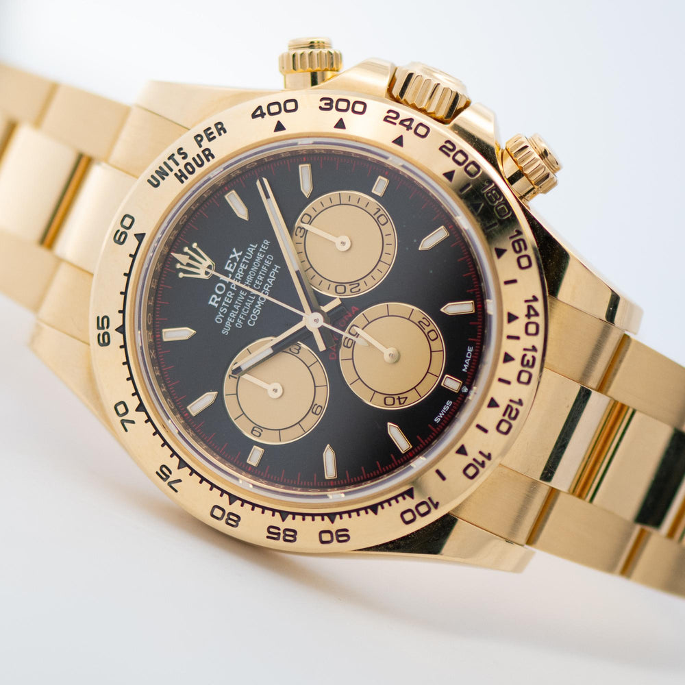 Rolex Daytona 40mm 18k YG 126508 card