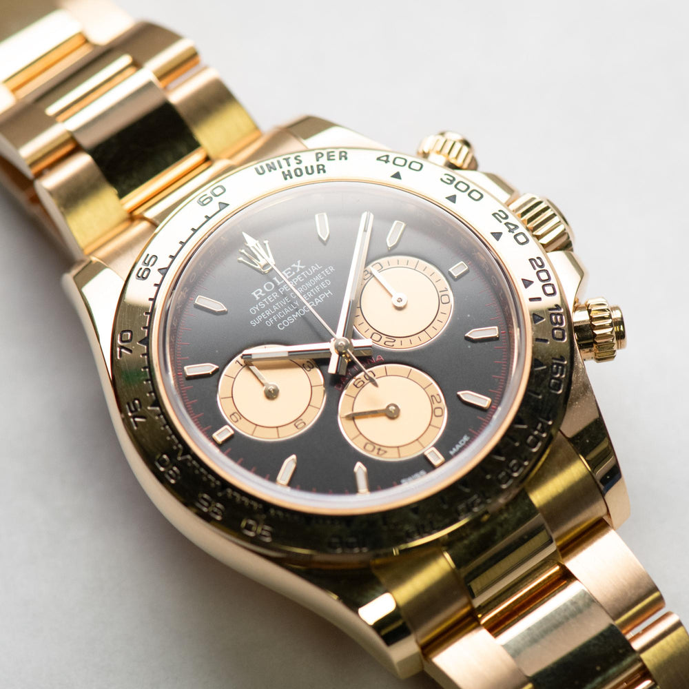 Rolex Daytona 40mm 18k YG 126508 card