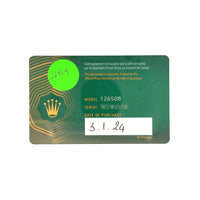 Rolex Daytona 40mm 18k YG 126508 card
