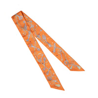 Hermes Twilly Les Cles A Pois/ Abricot