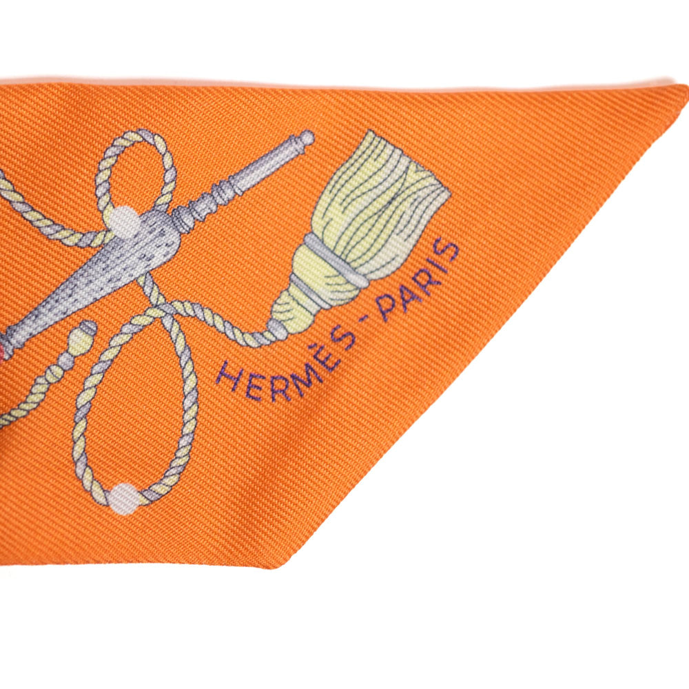 Hermes Twilly Les Cles A Pois/ Abricot