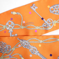 Hermes Twilly Les Cles A Pois/ Abricot