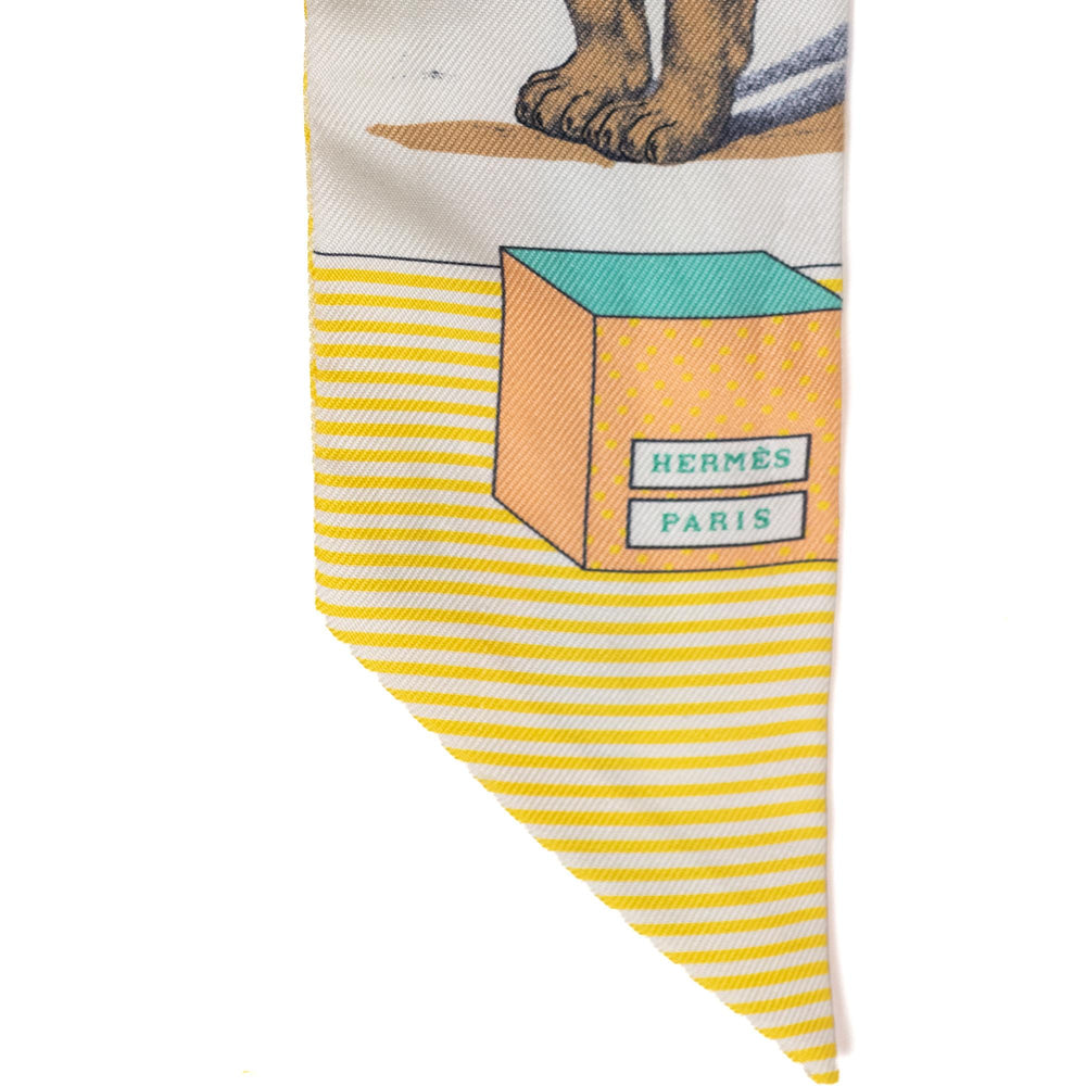Hermes Grand Theatre Nouveau Twilly Silk Scarf
