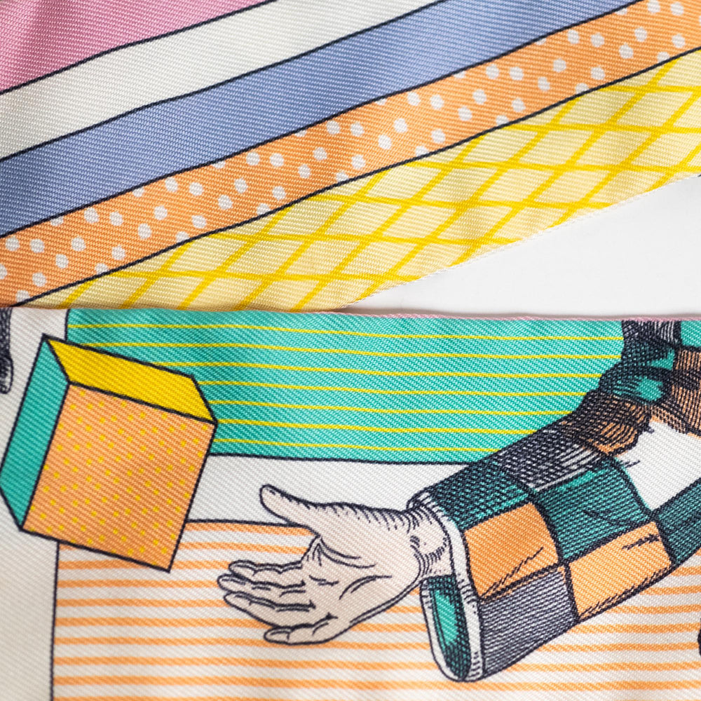 Hermes Grand Theatre Nouveau Twilly Silk Scarf
