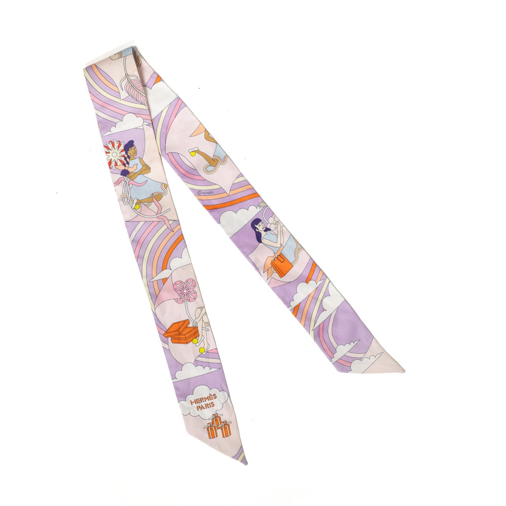 Hermes Carres Volants Twilly Scarf