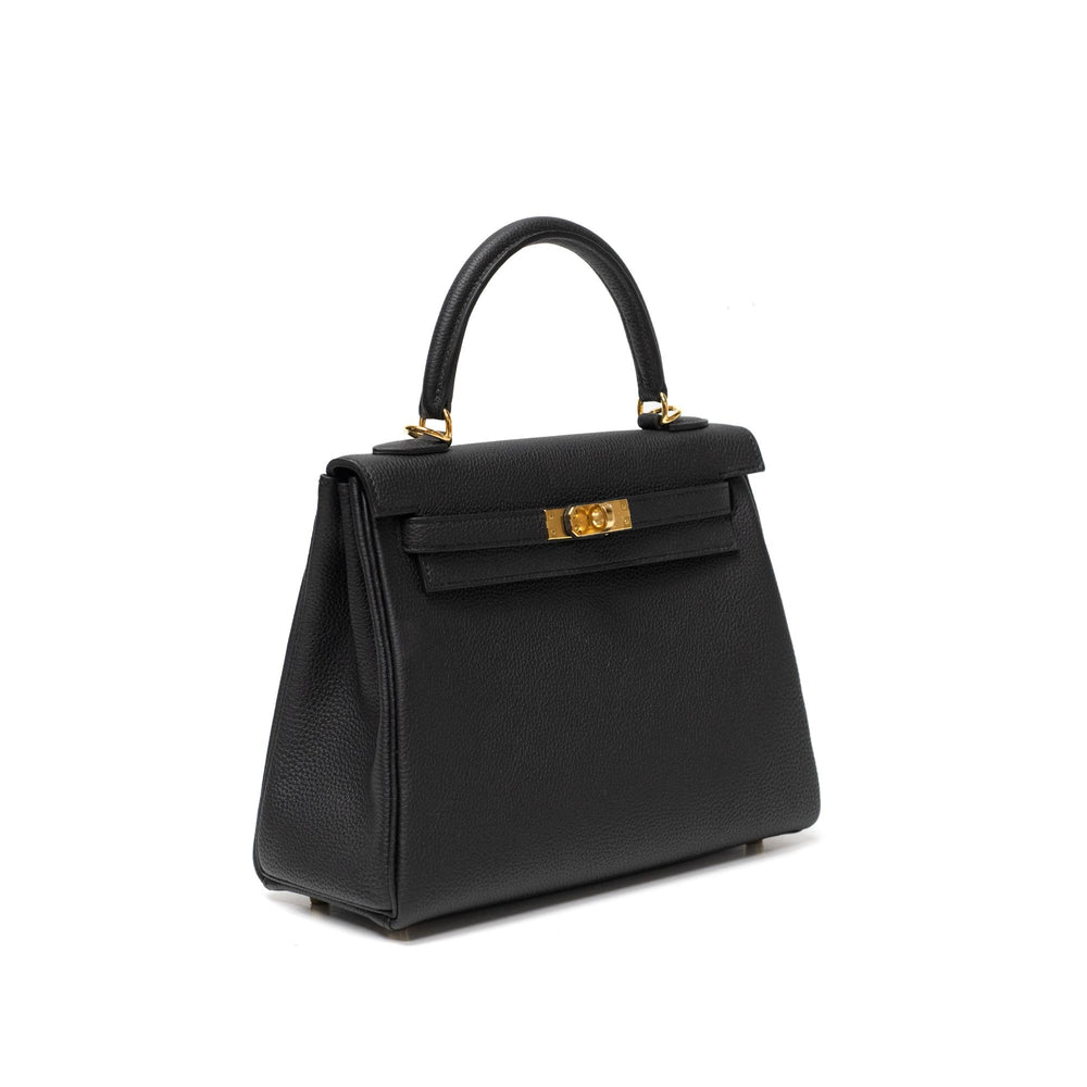 Hermes Black 25cm Retourne Kelly GHW 2026