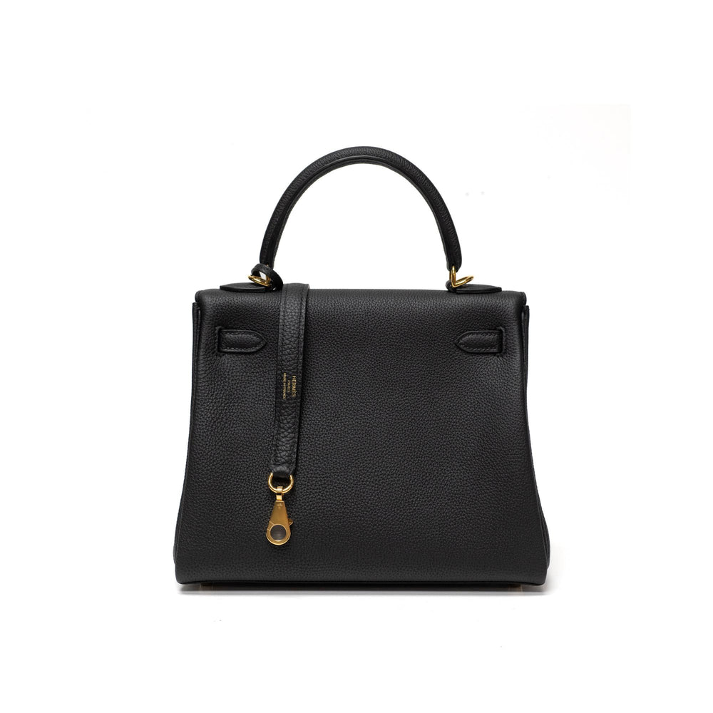 Hermes Black 25cm Retourne Kelly GHW 2026